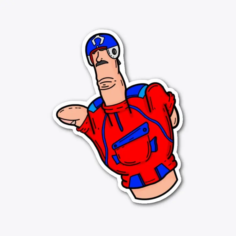 TLine Cowboy Helmet Finger Sticker